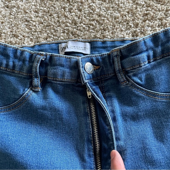 Zara High Rise Jeggings Women’s 6 Blue Medium Wash Super Elastic Pants Skinny - Picture 7 of 12